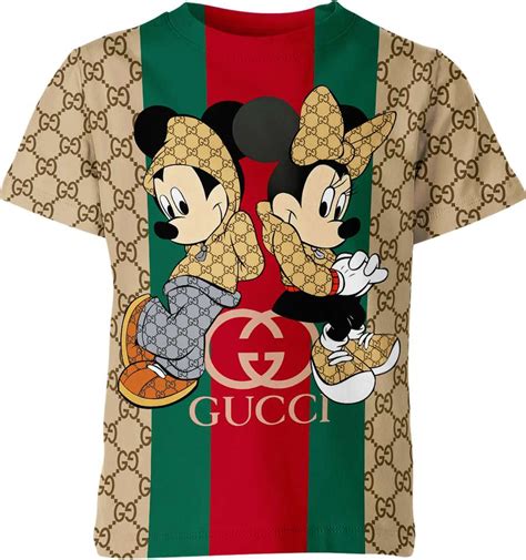 gucci mickey mouse shirt original|gucci blue mickey and minnie shirt.